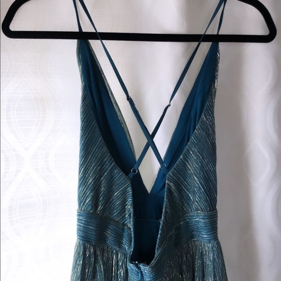 Iridescent Mermaid Green Blue Gown - Picture 6 of 10